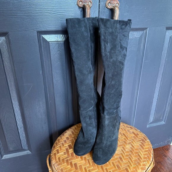 Sam Edelman Black Caprice Suede Boots Sz 8 - Picture 6 of 16